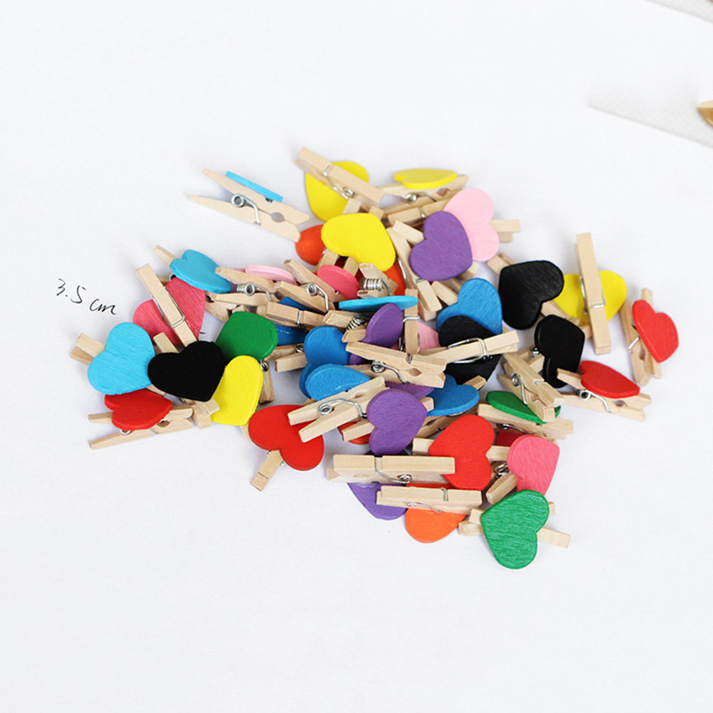 Craft Embellishment - คลิปหนีบผ้าไม้ขนาดเล็ก 50 ชิ้น ทำจากไม้ธรรมชาติ สำหรับงานประดิษฐ์ DIY