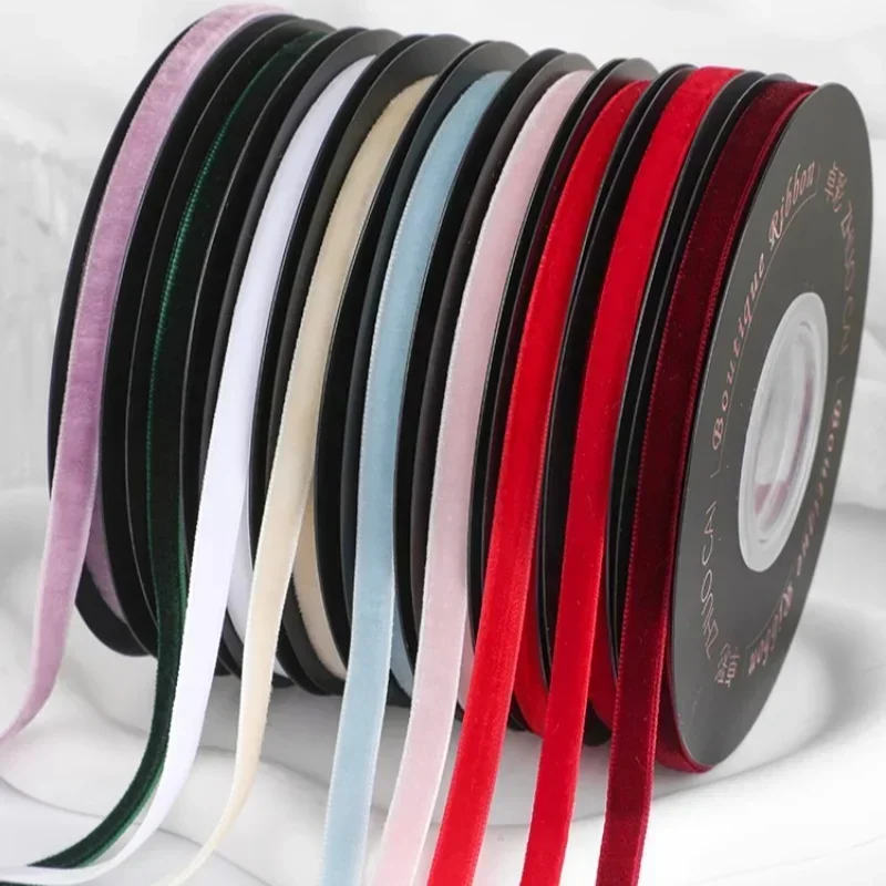 5 หลา/ม้วน กว้าง 6 มม. ริบบิ้น - Velvet Ribbon Roll บทวิจารณ์และราคา