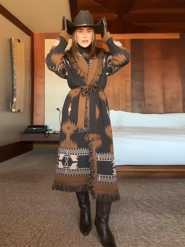 เสื้อคาร์ดิแกนยาวพิมพ์ลายพู่สำ - Tassel Fringe Trim บทวิจารณ์และราคา