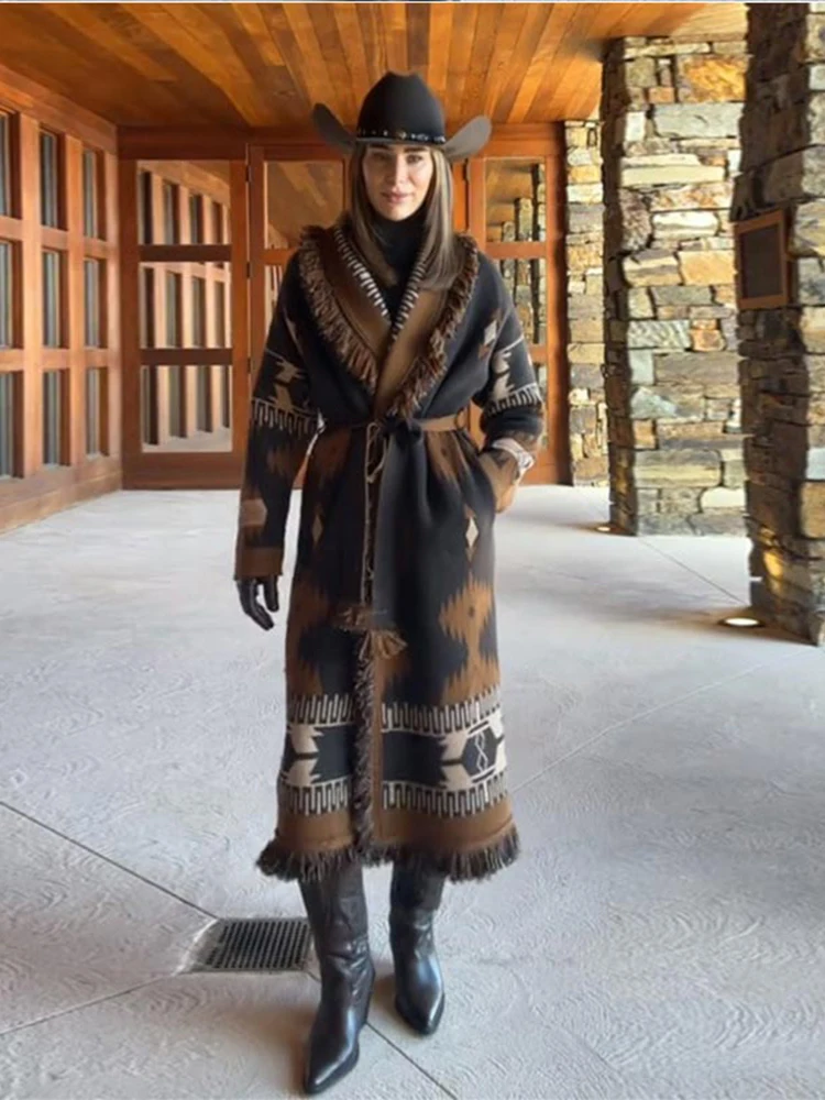 เสื้อคาร์ดิแกนยาวพิมพ์ลายพู่สำ - Tassel Fringe Trim บทวิจารณ์และราคา