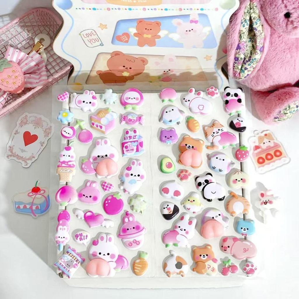 สติกเกอร์นูน 3 มิติ ลายกระต่าย - Craft Embellishment World บทวิจารณ์และราคา